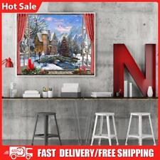 Christmas Snow Scene Oil Paint By Numbers Kit Frameless Drawing Picture (B1700)