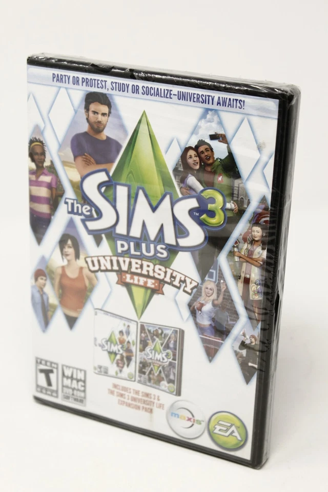 Sims 3 Plus University Life - Inc Game w/ Expansion - PC Life Sim - New See Desc - Image 1 of 4