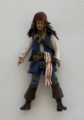 4-дюймовая экшн-фигурка Джека Воробья из Disney Pirates of the Caribbean Jakks Pacific 2011 - Изображение 1 из 2