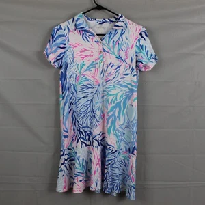 Lilly Pulitzer Dress Youth Girl XL Sadie Polo Mini UPF 50+ Colorful Summer Beach - Picture 1 of 9