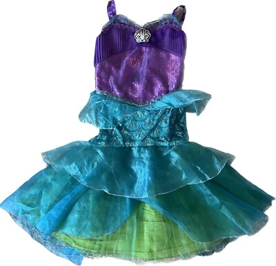 Disney Store Ariel The Little Mermaid Princess Gown Dress Up Costume Kids Size 4 - Image 1 of 4