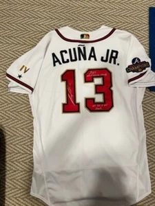 Ronald Acuña Jr. Signed Braves World Series Jersey - Picture 1 of 2