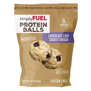 simplyFUEL Chocolate Chip Cookie Dough Protein Balls, 12 Ounce - Picture 1 of 5