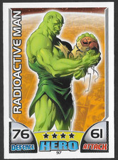 #97 - TOPPS - HERO ATTAX CARD GAME - MARVEL UNIVERSE - HERO - RADIOACTIVE MAN 