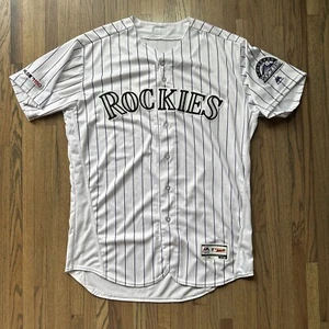 Camiseta deportiva Majestic Colorado Rockies MLB 150 parche talla 48 edición del equipo como nueva auténtica - Imagen 1 de 14