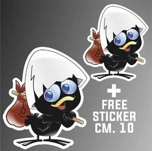 adesivo calimero sticker decal autocollant aufkleber + 1 FREE STICKER CM. 10 - Foto 1 di 2