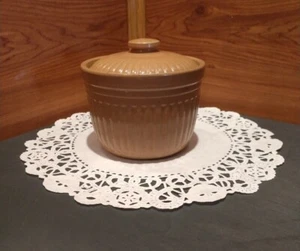 VINTAGE PRIMITIVE STONEWARE JAR WITH LID (WESTERN?) - Picture 1 of 12