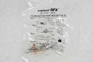 AMPHENOL 31-71011-RFX RF CONNECTORS/COAXIAL CONNECTORS BULKHEAD CRIMP JACK (8EA) - Picture 1 of 3