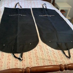 Nanette Lepore Black Set Of 2 Canvas Garment/Dress Bags 53” X 24" NWOT! - Picture 1 of 5