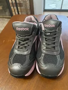 Reebok Steel Toe Shoes Women’s Size 8, Slip Resisting, Pink & Grey - Picture 1 of 8