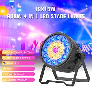 350W 19LED Zoom Beam Par Light DMX RGBW Beam Stage Lighting DJ Wash Lights - Picture 1 of 7