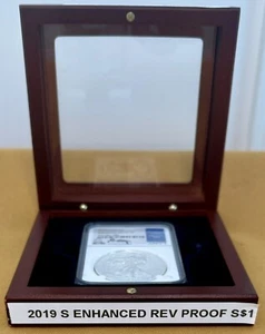 2019-S Enhanced Rev Proof Silver Eagle PF-70 NGC  ED Moy COA# 13204 - Picture 1 of 10