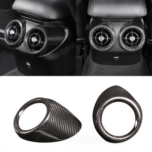 100% Carbon Real Air Outlet Barrel Ring Trim Cover For Alfa Romeo Giulia 17-2020 - Picture 1 of 9