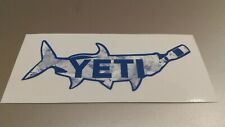 YETI Vinyl Sticker Decal Blue Shark fish drinking the beer bottle Authentic 