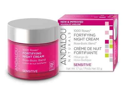 Andalou Naturals 1000 Roses Fortifying Night Cream Moisturizer for Sensitive ... - Image 1 of 4