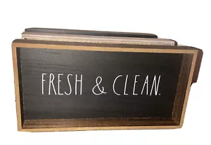 Letrero de bandeja para baratija Rae Dunn baño FRESCO Y LIMPIO - Imagen 1 de 3