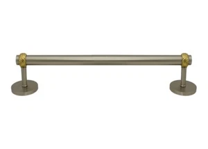 18" Towel Bar - Satin Nickel w/ Polished Brass Accents - Picture 1 of 1