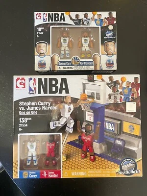 C3 Construcción NBA Stephen Curry Vs. James Harden & Curry Klay Thompson Foto 1 de 4