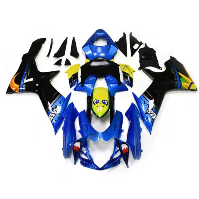 Kit de carenado azul tiburón negro para carrocería Suzuki GSXR600 GSXR750 2011-2023 K11 Foto 1 de 4