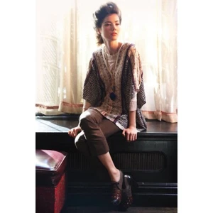 Anthropologie CECILIA PRADO Chubo Kaftan Pullover bestickt Boho ~ Medium/Large - Bild 1 von 12