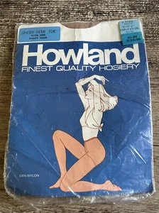 Vintage 1970’s Howland Nude Sheer-Demi Toe Pantyhose 5'0"-5'3” 100-125 Lbs NWT - Picture 1 of 5