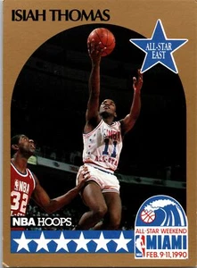 1990-91 Hoops Isiah Thomas All-Star Program Perforated #NNO Detroit Pistons - Picture 1 of 2