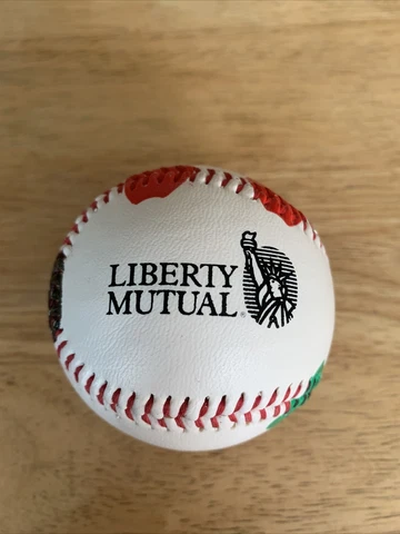 VERY RARE LIBERTY MUTUAL PROMOTION ROGER CLEMENS PITCH LIKE A PRO BASEBALL BALL Cover