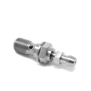 Titanium Brake Banjo Bolt & Bleed Nipple M10 x 1.0 Gr5 Ti BREMBO Ducati Aprilia - Picture 1 of 2