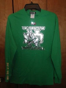 University of North Dakota ND Campus College Long Sleeve Shirt Size Small Green - Picture 1 of 4