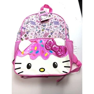 Sanrio Hello Kitty School Backpack 16" Canvas Pink GIRLS Large Bag New - Picture 1 of 3