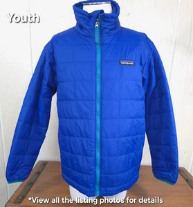NEW! PATAGONIA Kid Youth Nano Puff Primaloft Jacket S 7-8 Insulated Passage BLUE - Picture 1 of 12