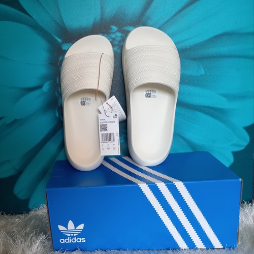 Adidas Original Adilette Ayoon Slides in bianco donna taglia 8