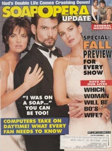 Soap Opera Update Sept 6, 1994 RON RAINES-MARCY WALKER-JULIAN MCMAHON-EVA LARUE - Picture 1 of 3