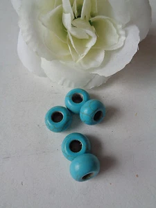 5 Beadsperlen  Edelstein Türkis Howlith Großlochperlen - Bild 1 von 1