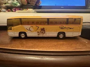 Welly 7" L Mercedes-Benz Coach Classic Yellow Bus Single Decker Post Car 303RHD - Picture 1 of 8