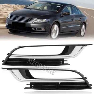 2PCS Left + Right Front Bumper Grille Fog Light Cover For VW Passat CC 2012-2017 - Picture 1 of 12