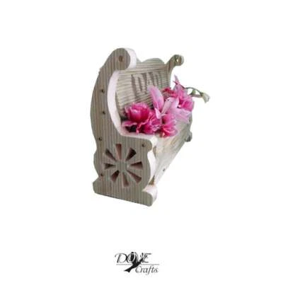 DOVE CRAFTS Wheels Bench Planter Personalised/Hanging planter. Hand Crafted