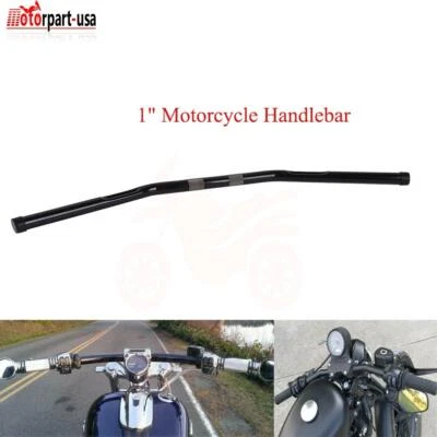 Manillar de barra de arrastre de motocicleta de 1" 25 mm para Harley Sportster 883 1200 Honda personalizado Foto 1 de 4