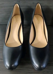 Cole Haan NikeAir Black Pumps High Heel Shoes Size 9.5 B Black Leather Worn Once - Picture 1 of 5