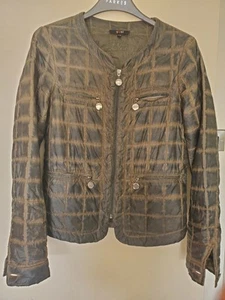 Ladies Brown/ Beige Padded Lightweight Jacket By Yest Clothing Size 10 - Picture 1 of 7