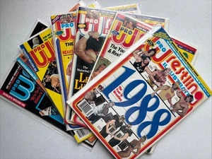 Lot of 7 Pro Wrestling Illustrated Magazine (1989-1994) WITH POSTERS Snuka Flair - Picture 1 of 23