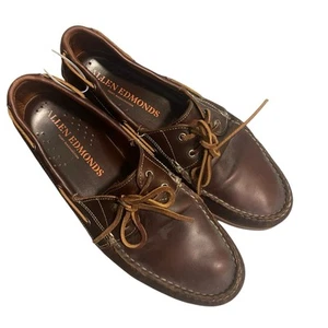 Allen Edmonds Force 10 Men’s Size 12 D Brown Leather Boat Shoes - Bild 1 von 7