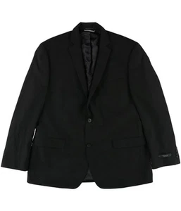 Andrew Marc Mens Solid Two Button Blazer Jacket, Black, 44 Regular - Picture 1 of 1