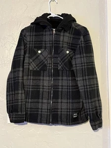 WESC Triple Cuadros Cuadros Liam Cremallera Frontal Camisa Chaqueta Unisex Para Hombre S Mujer M - Imagen 1 de 7