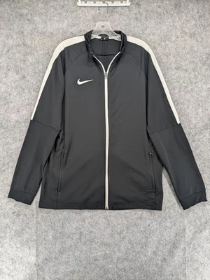 Chaqueta Nike Para Hombre XL Negra Blanca Dri-FIT Cremallera Completa Pista Atlética AA3018-010 Foto 1 de 4
