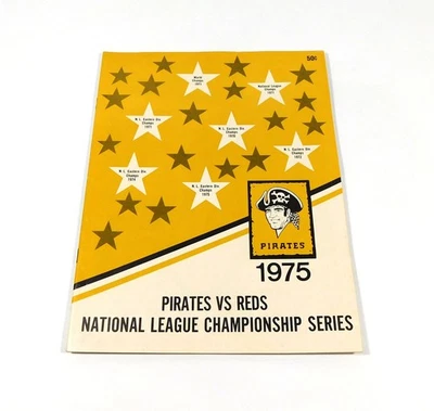 1975 Cincinnati Reds at Pittsburgh Pirates MLB Baseball Program - Image 1 of 2