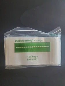 100 5 x 8 4MIL QSPAC wiederverschließbare Reißverschluss Druckverschlussbeutel oben Reloc klar Beutel 4 Mil - Bild 1 von 1