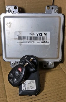 2006 Chevy Impala SS OEM ECM 12596679 With IGNITION LOCK W/KEY IMMOBILIZER - Image 1 of 4