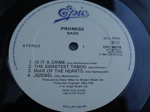 Sade PROMISE 1985 UK LP 1st Press PLAYS MINT HEAR - Picture 1 of 24