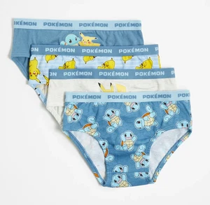 Boys size 6-8 pack of 4 POKEMON briefs undies COTTON blue NEW 095 - Picture 1 of 2